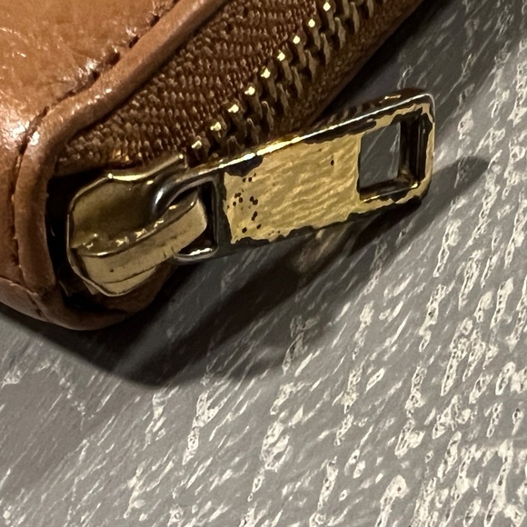 FOSSIL brown leather wallet clutch - Picture 4 of 7